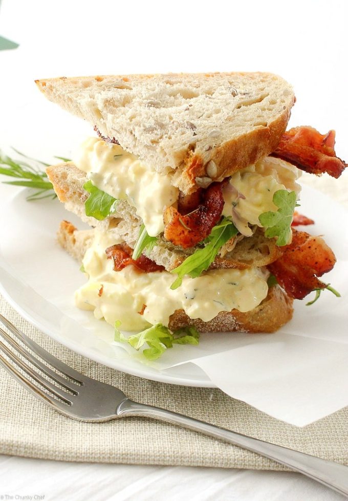 Tarragon and Shallot Egg Salad The Chunky Chef