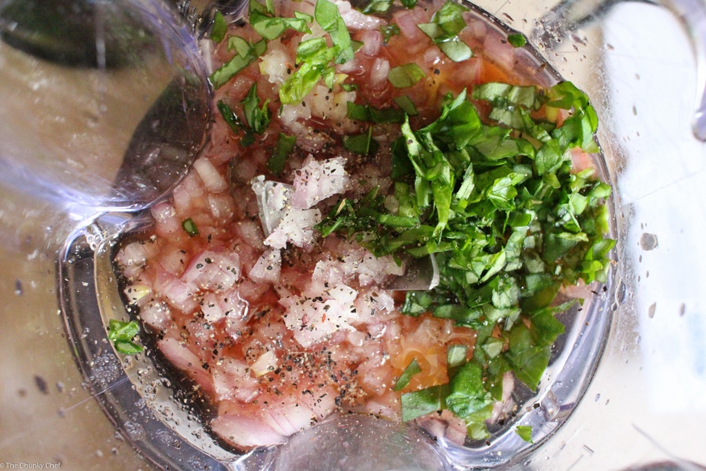 Basil Shallot and Red Wine Vinaigrette The Chunky Chef