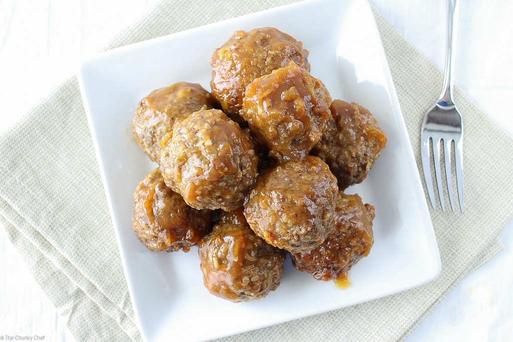 These Hawaiian meatball sliders are juicy, cheesy, sweet with a little spicy kick, and topped off with a crunchy and flavorful jicama slaw!