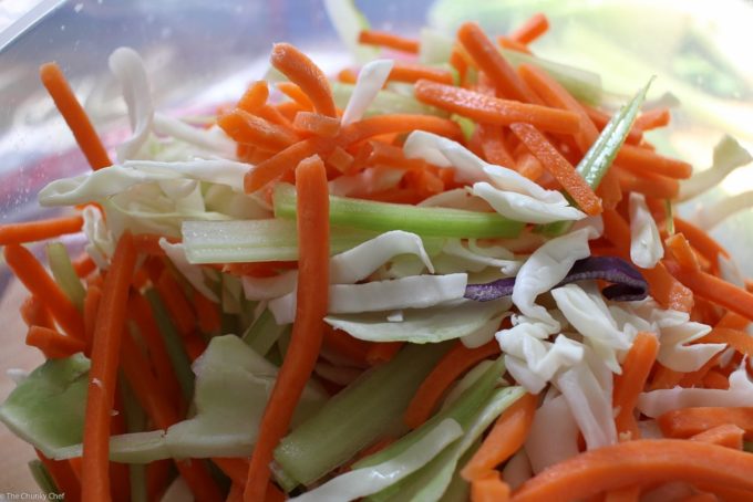 A combination of two classic foods... buffalo chicken wings and mini tacos. Complete with crunchy carrot and celery slaw and creamy blue cheese dressing!