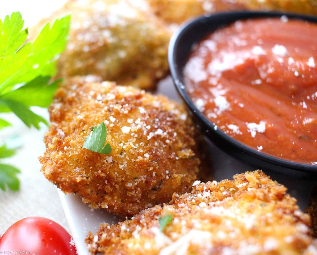 Crispy Fried Ravioli - The Chunky Chef