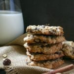 Soft and chewy spiced oatmeal cookies, studded with crunchy toasted walnuts and sweet bursts of brandy-soaked raisins... the ultimate oatmeal raisin cookies