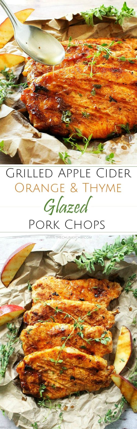 Apple Cider and Thyme Grilled Pork Chops The Chunky Chef