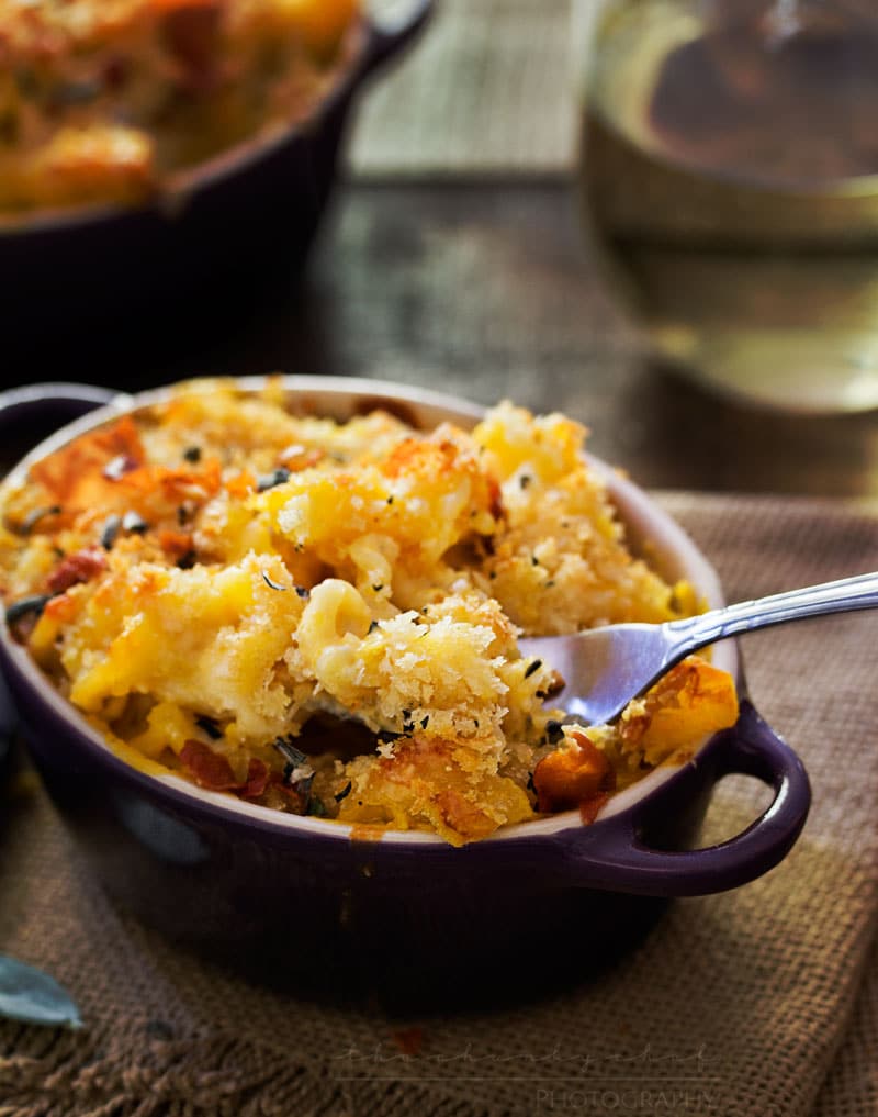 Butternut Squash and Gruyere Mac and Cheese | This dish is the ultimate mac and cheese! Pureed savory roasted butternut squash is mixed with an ultra creamy Gruyere and white cheddar sauce!