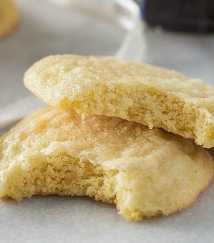 Soft Vanilla Bean Sugar Cookies | These vanilla bean sugar cookies are rolled in sugar for a sparkling appearance and a soft, light and chewy texture that will make these your new favorite!