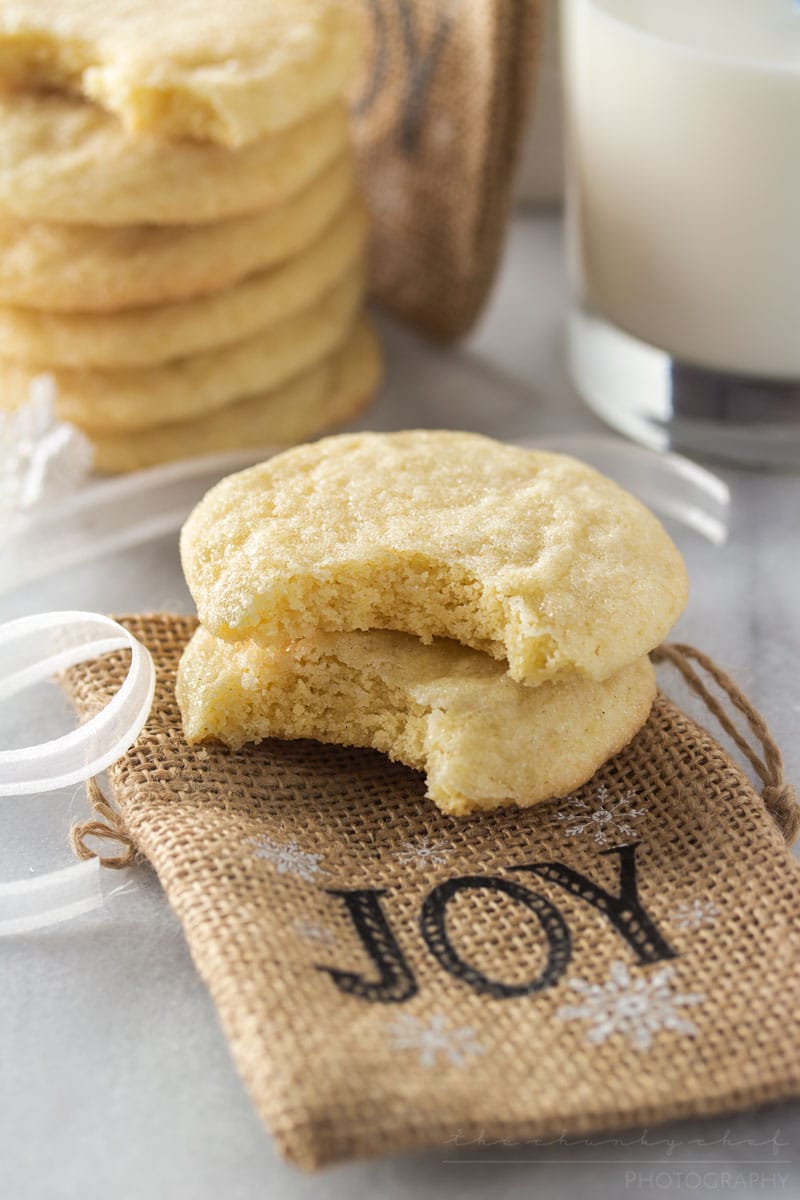 Soft Vanilla Bean Sugar Cookies | These vanilla bean sugar cookies are rolled in sugar for a sparkling appearance and a soft, light and chewy texture that will make these your new favorite!