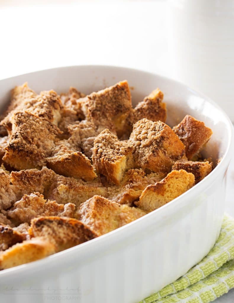 Overnight bourbon cinnamon french toast bake the chunky chef