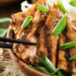 Ginger Lemongrass Teriyaki Grilled Chicken | This ginger lemongrass marinated chicken is grilled to perfection and brushed with a finger licking teriyaki glaze! Eating healthy never tasted so good! | http://thechunkychef.com