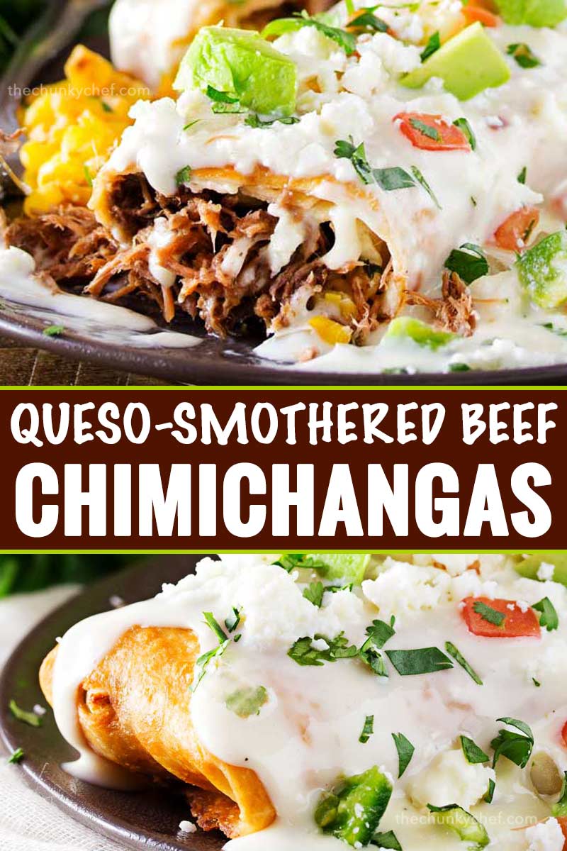 Air Fryer Beef Chimichangas • www.