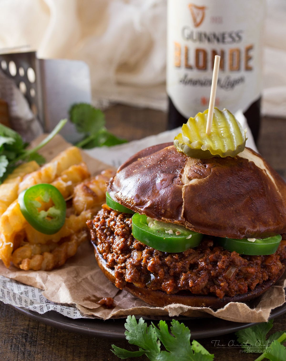 Beef Beer and Chorizo Sloppy Joes | These aren't the usual sloppy joes... made with beef, spicy chorizo, jalapeno and beer, they're an adult version of everyone's favorite childhood sandwich! | http://thechunkychef.com