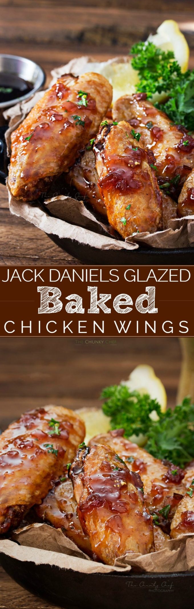 Jack Daniels Glazed Baked Chicken Wings The Chunky Chef