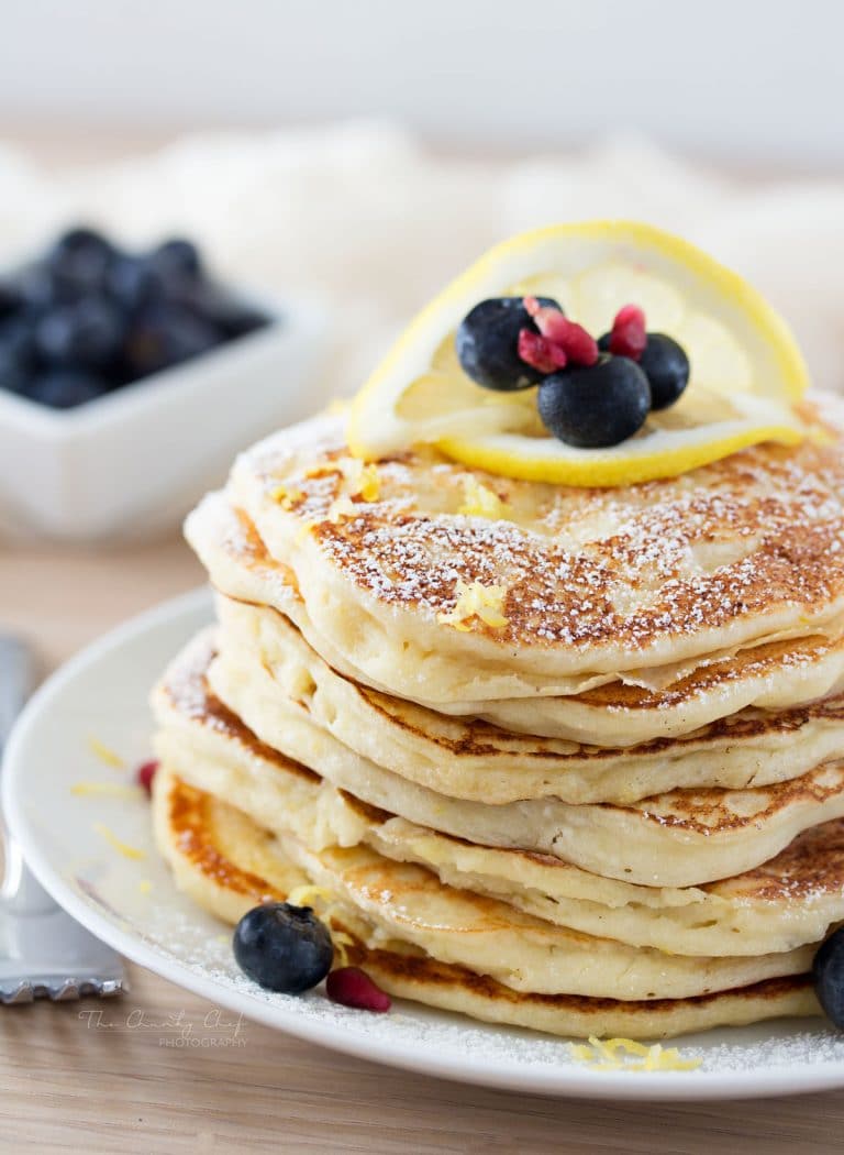 Lemon Ricotta Pancakes The Chunky Chef