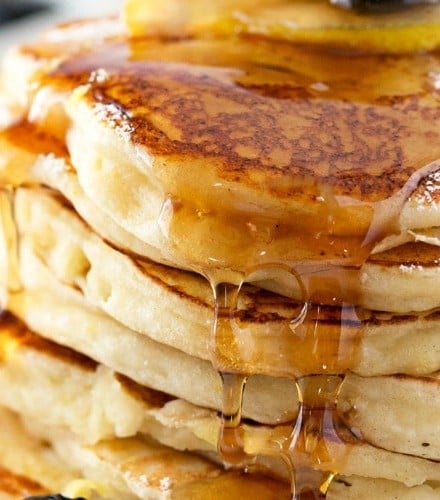 Lemon Ricotta Pancakes | Soft and fluffy ricotta pancakes infused with great lemon zest flavor... perfect for a special occasion breakfast, but easy enough to make every day! | http://thechunkychef.com