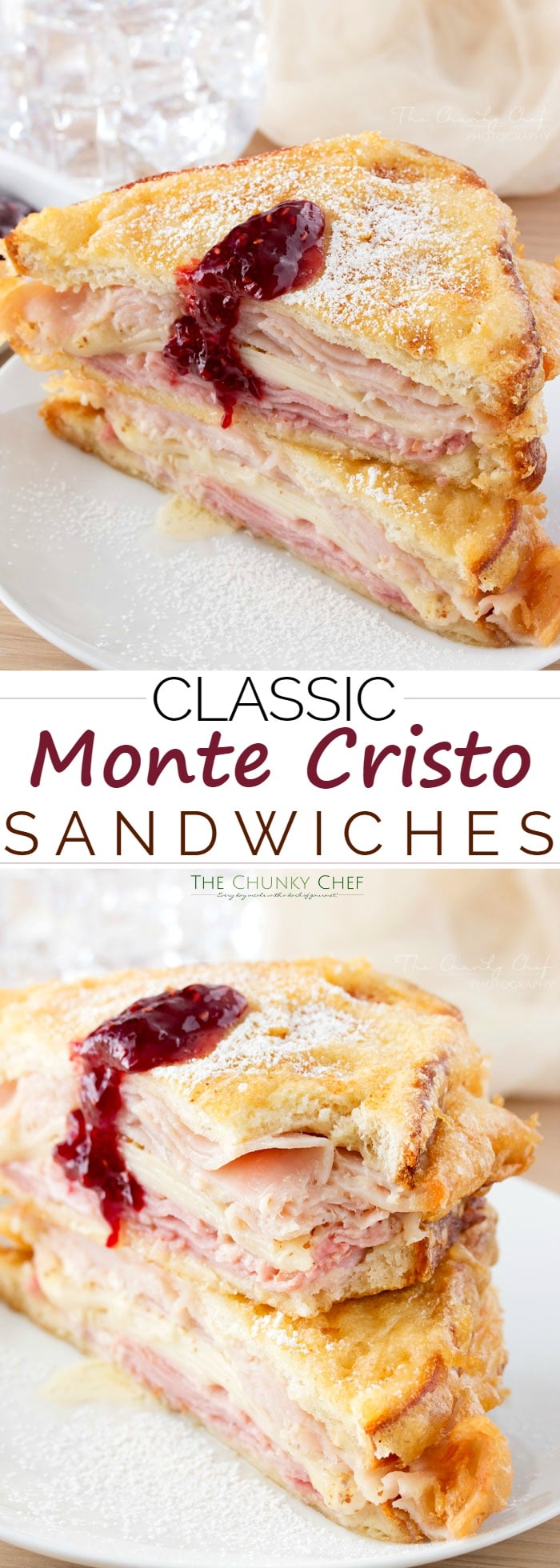 Monte Cristo Sandwiches | Such a fun and delicious meal... the monte cristo sandwich can be controversial. People either love it or hate it... which are you? | http://thechunkychef.com