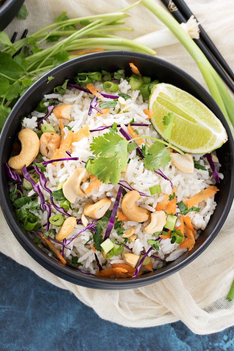 Thai Coconut Cashew Rice The Chunky Chef