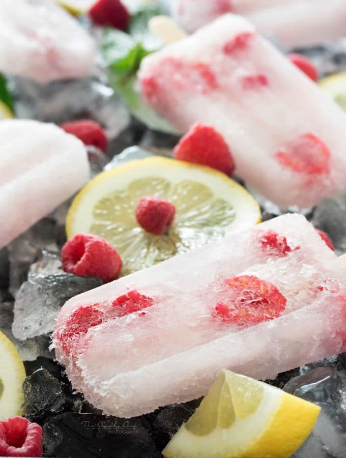 Popsicle Raspberry Lemonade Ice Blocks Raspberry Lemonade Popsicles - The Chunky Chef