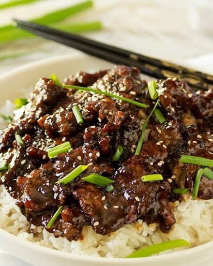 30 Minute Spicy Ginger Szechuan Beef - The Chunky Chef