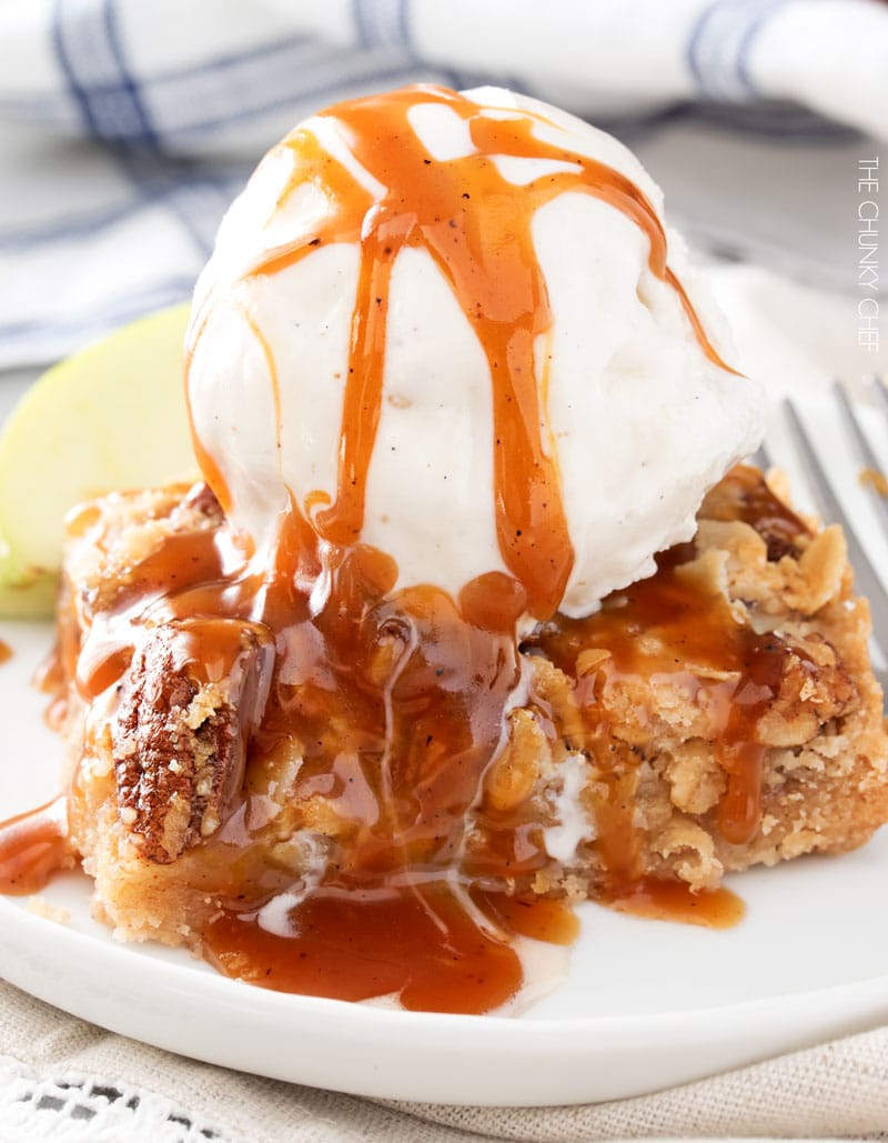 Caramel Apple Pie Bars with Cinnamon Pecan Streusel All the classic