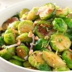 Brussels sprouts with Toasted Hazelnut Butter | Braised brussels sprouts and shallots are tossed with a savory toasted hazelnut and herb butter and ready to hit your table in less than 30 minutes! | http://thechunkychef.com