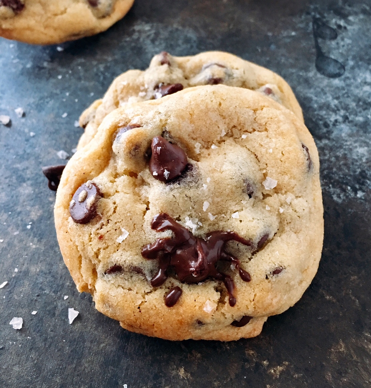 Salted Chocolate Chip Cookies - The Chunky Chef