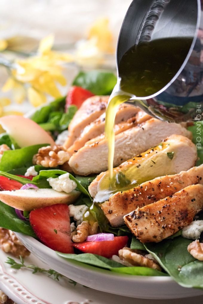 Grilled Chicken Strawberry Spinach Salad The Chunky Chef