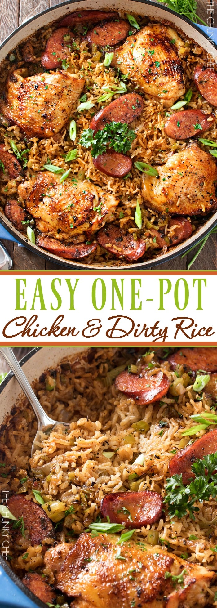 One Pot Chicken and Dirty Rice - The Chunky Chef