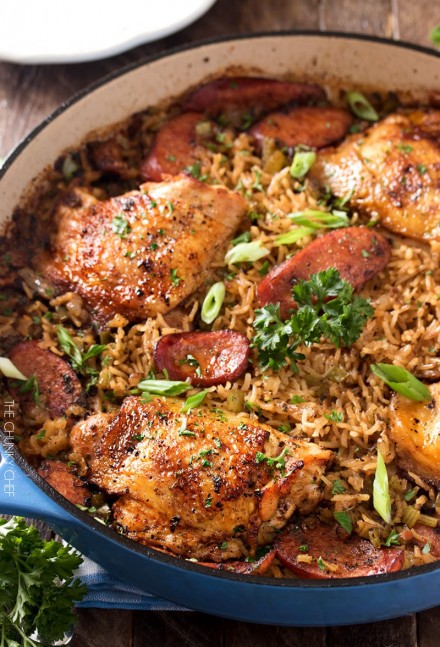One Pot Chicken and Dirty Rice - The Chunky Chef