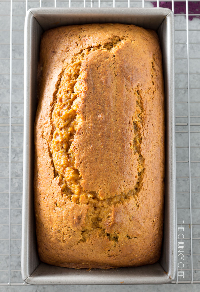 Honey Glazed Pumpkin Banana Bread | Soft and light, this bread is the perfect Fall treat! The honey glaze on top is to die for! | http://thechunkychef.com