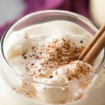 5 Minute Blender Eggnog | Homemade eggnog, made in your blender in just 5 minutes! Rich and creamy, yet surprisingly light, this holiday drink packs a big punch of flavor! | http://thechunkychef.com