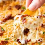 Cheesy Bacon Jalapeno Popper Dip | Warm and spicy, this ultra cheesy bacon jalapeno popper dip will be the hit of ANY party you bring it to! | http://thechunkychef.com