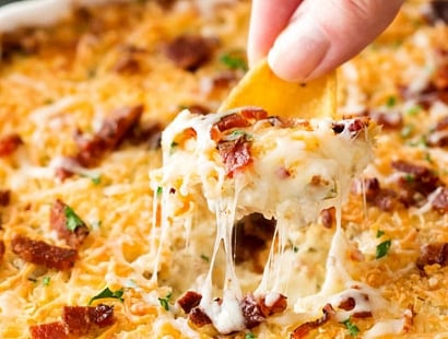 Crock Pot Spinach & Bacon Queso Dip • Bread Booze Bacon