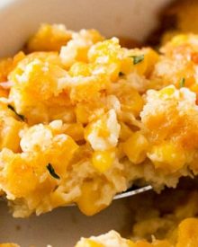 Mom's Famous Corn Pudding | Family favorite corn pudding that uses everyday staple ingredients and doesn't require a mixer! | http://thechunkychef.com