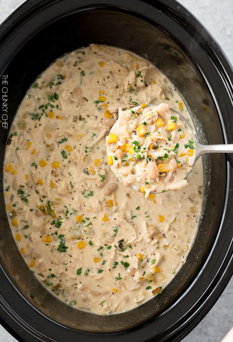 Crockpot White Chicken Chili (Contest Winning!) - The Chunky Chef