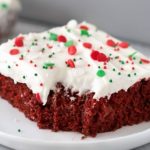 Red Velvet Brownies with Marshmallow Cream Cheese Frosting | Flavorful and festive red velvet brownies slathered in an ultra creamy frosting. Perfect for all holiday festivities, and easy to customize to other holidays as well! | http://thechunkychef.com