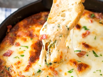 Crock Pot Spinach & Bacon Queso Dip • Bread Booze Bacon