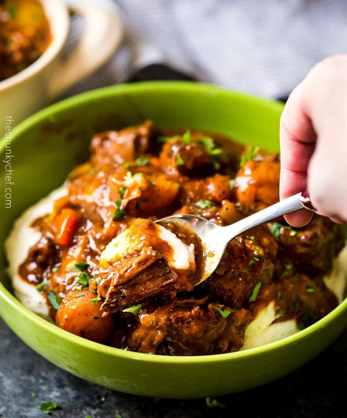 Spoonful of Irish beef stew