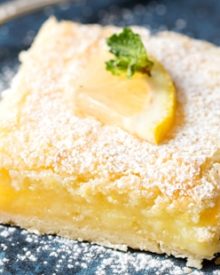 Best Buttermilk Lemon Squares | Made 100% from scratch, these lemon squares feature a buttery shortbread crust, thick, creamy, lemon filling, and are easy for anyone to make! | http://thechunkychef.com
