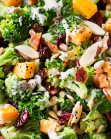 Cranberry Almond Broccoli Salad with Citrus Poppyseed Dressing| Classic broccoli salad is lightened up a bit, yet even bolder in flavor! It's the side dish everyone needs at their party! | http://thechunkychef.com