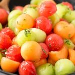 Summer Fruit Salad with Serrano Mint Syrup | A refreshing fruit salad made with a variety of summer fruits, tossed in an easy simple syrup made with mint and serrano pepper! | http://thechunkychef.com