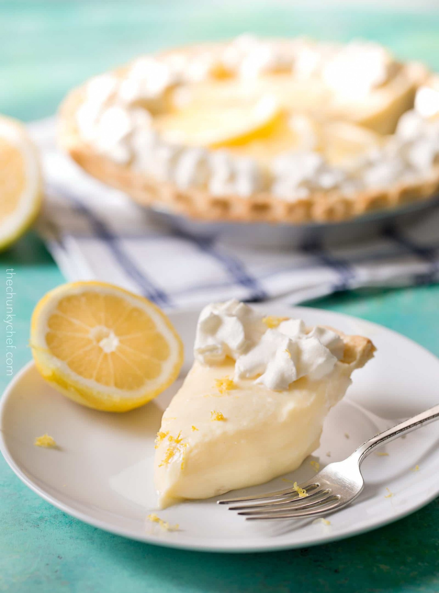 Creamy Sour Cream Lemon Pie The Chunky Chef