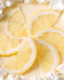 Creamy Sour Cream Lemon Pie | This almost no bake pie is cool, creamy, rich, and bursting with summer lemon flavors. The sour cream gives this dessert a delicious tang! | http://thechunkychef.com