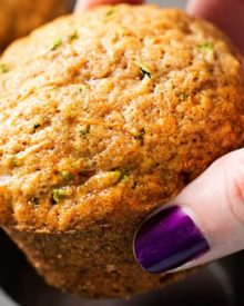 One Bowl Zucchini Muffins | One bowl, no mixer needed, and everyday ingredients... the perfect zucchini muffins! These muffins are perfect for breakfast, a snack, or getting kids to eat extra veggies! | http://thechunkychef.com