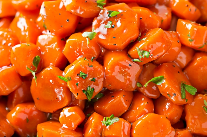 Spicy Bourbon Glazed Carrots