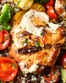 Tahini Marinated Chicken Buddha Bowl | Healthy, delicious, and easy to make... these buddha bowls are the perfect dinner or lunch! You'll love the tahini marinade that doubles as a sauce! | http://thechunkychef.com