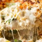 Cheesy Chicken Tortilla Casserole | A rotisserie chicken, creamy salsa verde sauce, plenty of gooey cheese and crunchy tortilla chips... it's the perfect casserole that's easy to prep ahead for a weeknight dinner! | http://thechunkychef.com