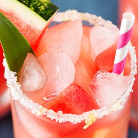 Summer Watermelon Lemonade | Sipping on this refreshing watermelon and pineapple lemonade is like taking a drink of pure summer!  Easy to make, and you can add a bit of alcohol for an adults-only beverage! | http://thechunkychef.com