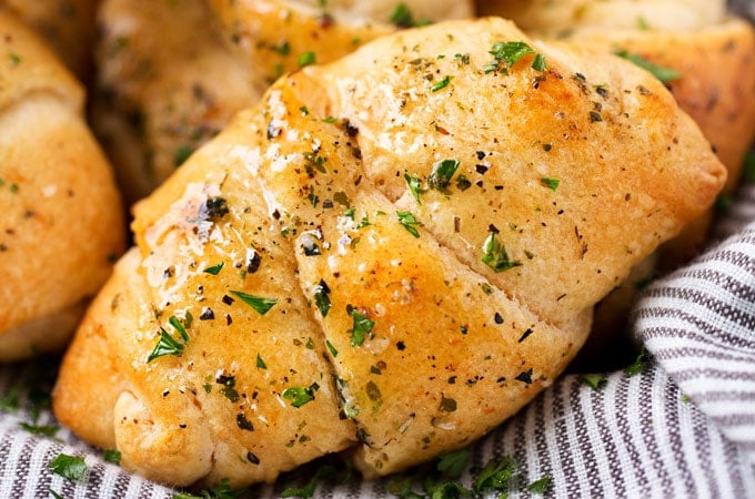 Homemade Garlic Parmesan Crescent Rolls (or plain)