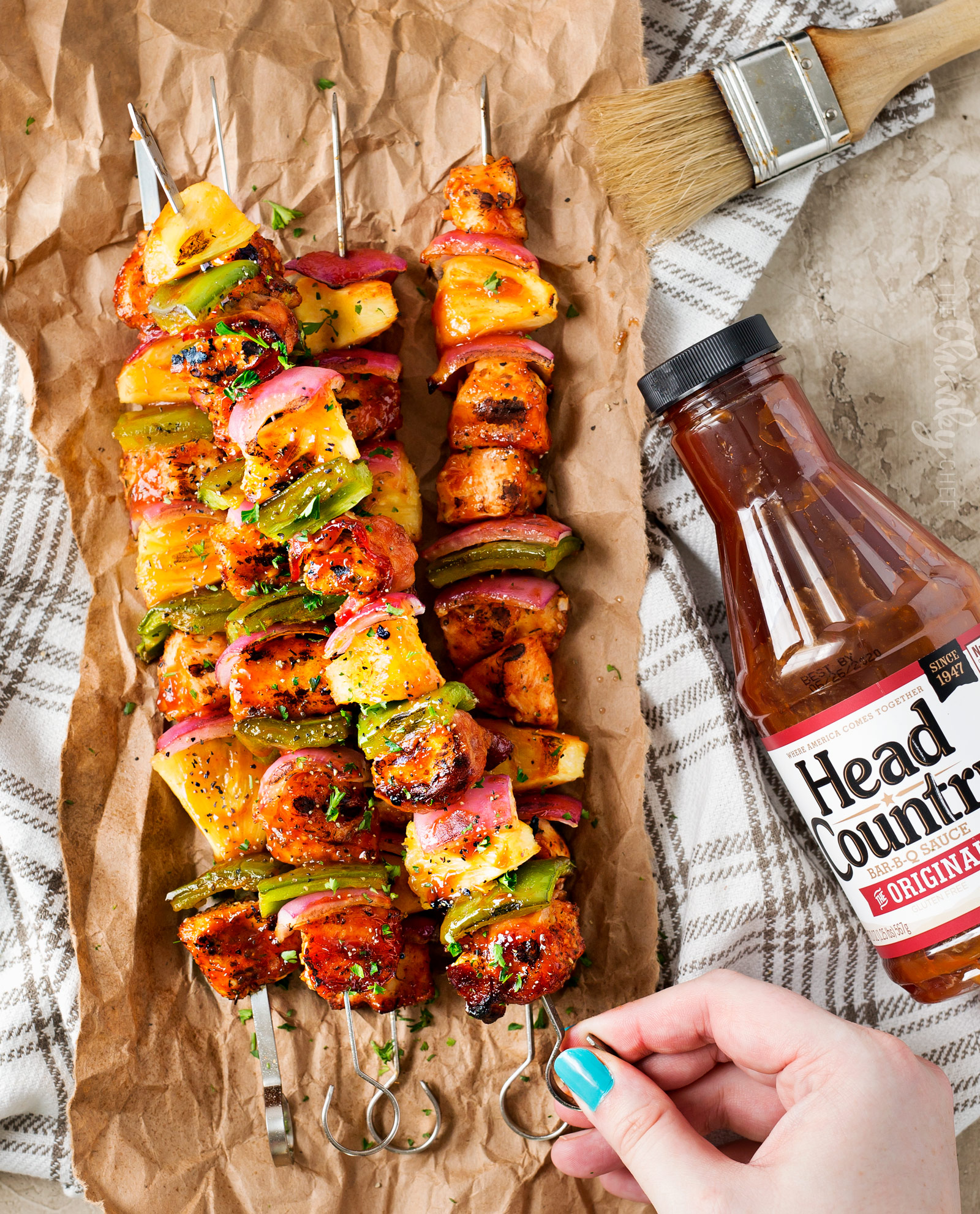 Grilled BBQ Chicken Kabobs The Chunky Chef