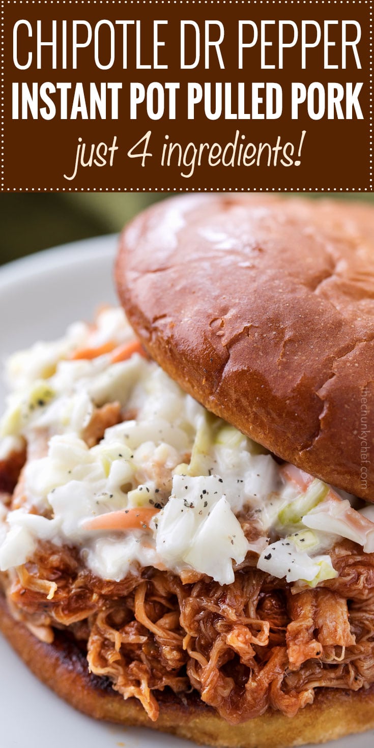 Instant Pot Pulled Pork 4 ingredients The Chunky Chef