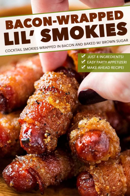 BaconWrapped Little Smokies (sweet & spicy) The Chunky Chef